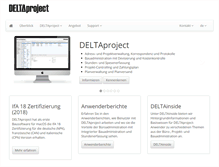 Tablet Screenshot of deltaproject.ch